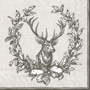 Servietten LANDHAUS HIRSCH braun