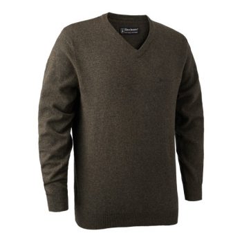 DEERHUNTER Pullover Herren Brighton V-Braun