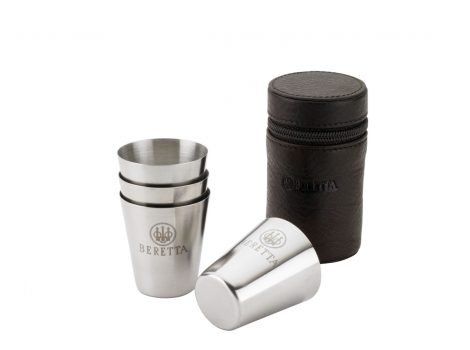 Beretta Schnapsbecher mit Lederetui
