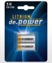 de.power CR123A Lithium Batterien im 2er-Pack