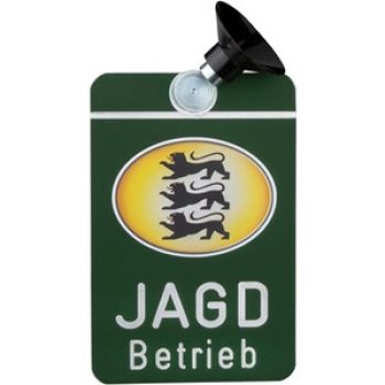 Dr. Gmünder Autoschild Jagdbetrieb