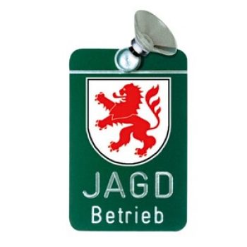 Dr. Gmünder Autoschild Jagdbetrieb