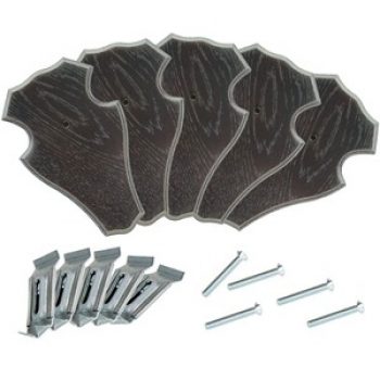 Eurohunt Set Trophäenschilder Rehbock + Montageklammern ? 5 Stück