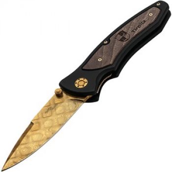 Böker Klappmesser Tirpitz-Damast Gold