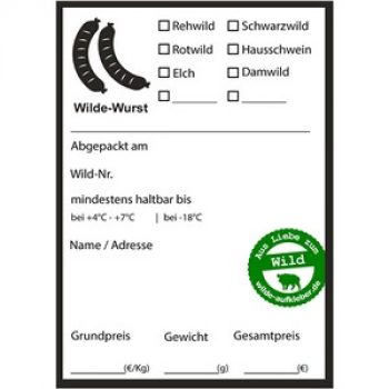 Wilde-aufkleber.de Wildbret-Aufkleber
