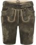 Luis Steindl Kurze Lederhose mit Gürtel