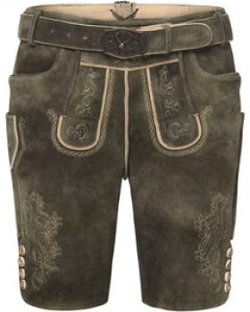 Luis Steindl Kurze Lederhose mit Gürtel
