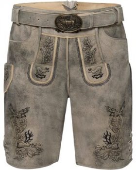 REITMAYER Kurze Lederhose mit Gürtel