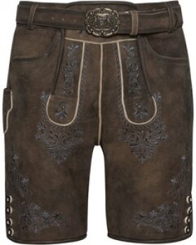 Almsach Kurze Lederhose mit Gürtel