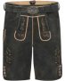Luis Steindl Kurze Lederhose mit Stickerei