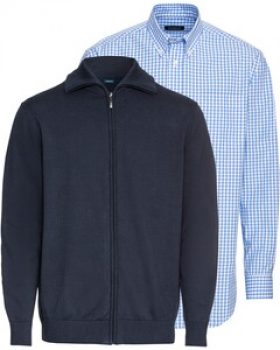 HIGHMOOR Set: Zipperjacke + Hemd in Vichykaro