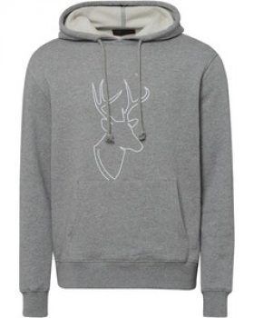 REITMAYER Sweathoodie mit Hirschdruck