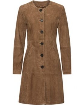 Brigitte von Schönfels Ledermantel aus Ziegenvelours