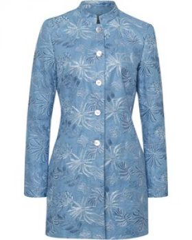 White Label nen-Gehrock mit Stickereien