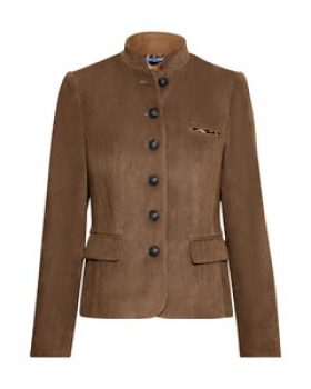 White Label Cord-Stehkragenjacke