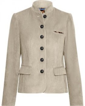 White Label Cord-Stehkragenjacke