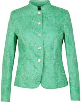 White Label Bestickte Stehkragenjacke