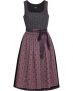 Luis Steindl Midi Dirndl mit Streifen-Jacquard