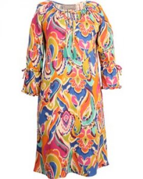 White Label Buntes Kleid mit Ethnoprint