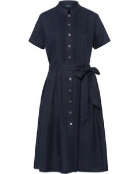 Luis Steindl Halbarm-Kleid mit Biesen und Gürtel