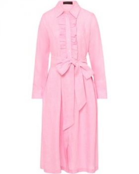 REITMAYER Leinenkleid mit Rüschenkante