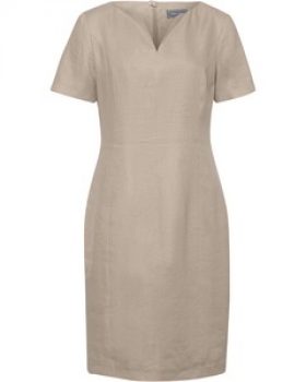 White Label Halbarm-Leinenkleid