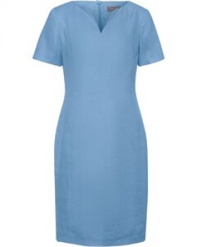 White Label Halbarm-Leinenkleid