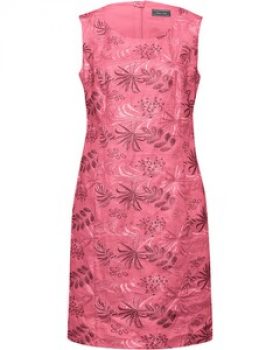 White Label Besticktes Leinenkleid