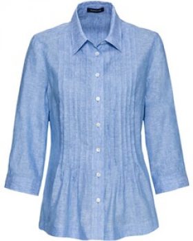 HIGHMOOR Leinenbluse mit Biesen