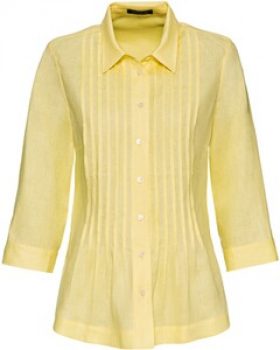 HIGHMOOR Leinenbluse mit Biesen