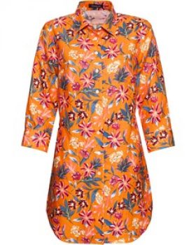 HIGHMOOR Lange Leinenbluse mit Blumenmuster