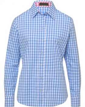 REITMAYER Langarmbluse in Vichykaro