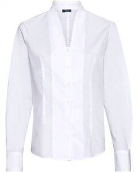 Luis Steindl Kelchkragenbluse mit Spitze