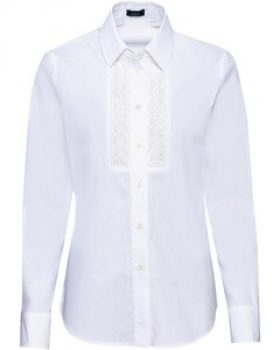 Luis Steindl Hemdbluse mit Spitzeneinsatz