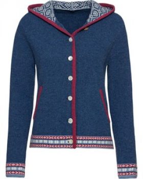 REITMAYER Jacquard-Cardigan mit Kapuze
