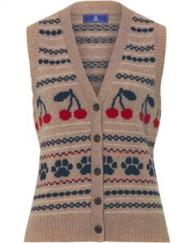 Brigitte von Schönfels Jacquard-Strickweste