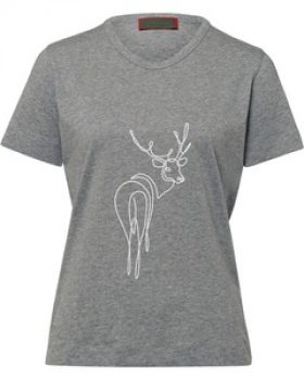 REITMAYER Kurzarm-Shirt mit Hirschdruck