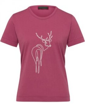 REITMAYER Kurzarm-Shirt mit Hirschdruck