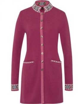 REITMAYER Lange Strickjacke mit Jacquard-Muster