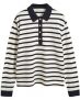 Gant Breton Striped Piqué Langarm-Poloshirt