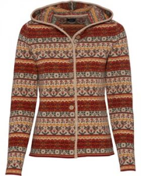 Luis Steindl Jacquard-Strickjacke mit Kapuze
