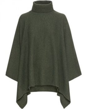 HIGHMOOR Strickponcho mit Rollkragen