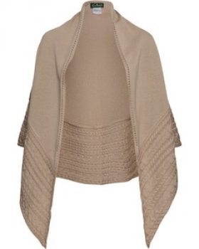 Luise Steiner Poncho mit Zopfmusterrand