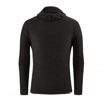 Patagonia – Cap Air Hoody – Merinounterwäsche Gr XS schwarz
