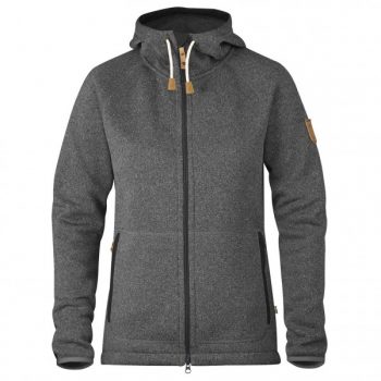 Fjällräven – Women’s Övik Reinforced Hoodie – Fleecejacke Gr XXS schwarz/grau