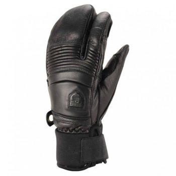 Hestra – Leather Fall Line 3 Finger – Handschuhe Gr 6 schwarz/grau