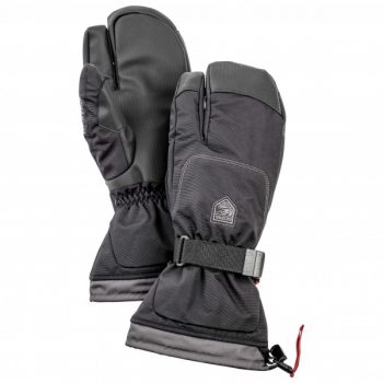 Hestra – Gauntlet Senior 3 Finger – Handschuhe Gr 7 schwarz/grau