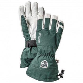 Hestra – Army Leather Heli Ski 5 Finger – Handschuhe Gr 6 türkis/grau/schwarz