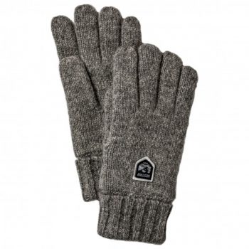 Hestra – Basic Wool Glove – Handschuhe Gr 7 grau/schwarz/braun