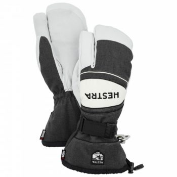 Hestra – Army Leather Coach Czone 3 Finger – Handschuhe Gr 8 schwarz/grau